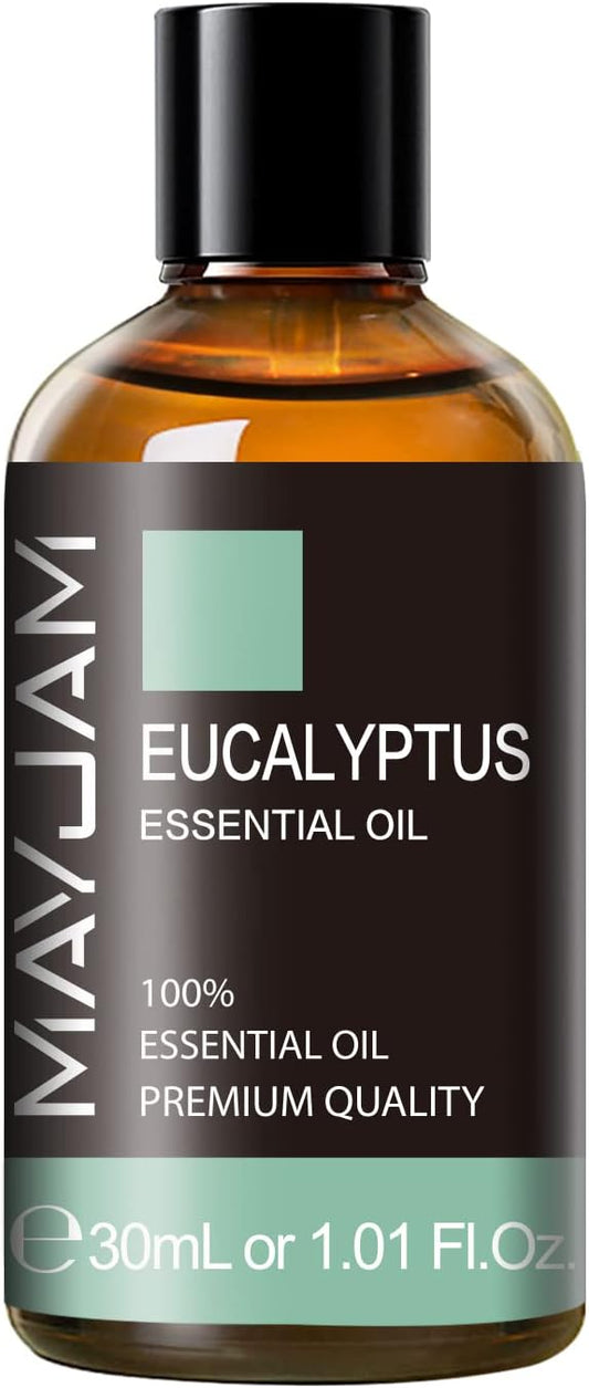 Eucalyptus Essential Oil, MAYJAM 30ML/1.01FL.OZ Pure Eucalyptus Oils for Diffusers, Soap Candle Making, Perfect for Living Room Bedroom Office Car Use