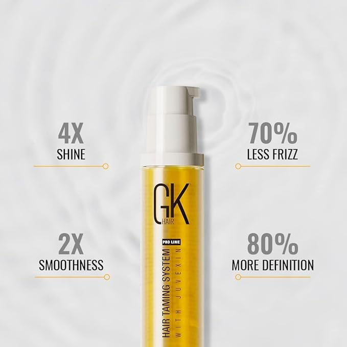 GK HAIR Global Keratin 100% Organic Argan Oil Anti Frizz Serum Styling Smoothing Strengthening Hydrating & Nourishing Heat Protection Shine Frizz Control Dry Damage Hair Repair