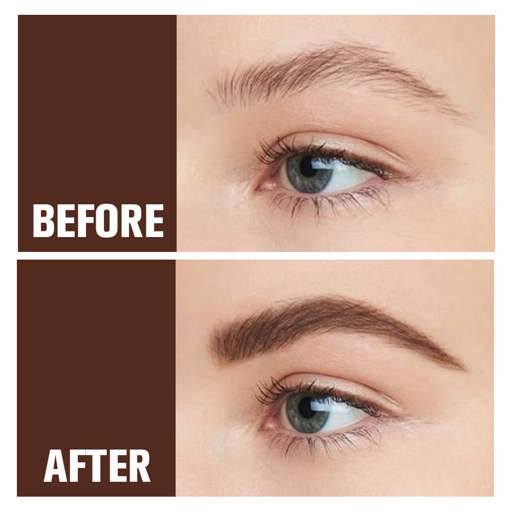 6Pcs Long Eyebrow Pencils Set, Dark Coffee Natural Look, for Eyebrows & Eyeliner,Waterproof & Sweat-Proof Wooden Hard-Core Brow Pencil with Sharpener,Long Lasting Makeup Kit for Beginners 102#