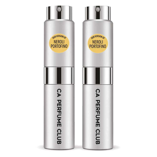 CA Perfume Impression of Neroli Portofilia for Women and Men Citrus Aromatic Scent Long Lasting Unisex Fragrance Eau De Parfum Travel Size Refillable Atomizer Spray 0.27 Fl Oz 8ml (Set of 2)