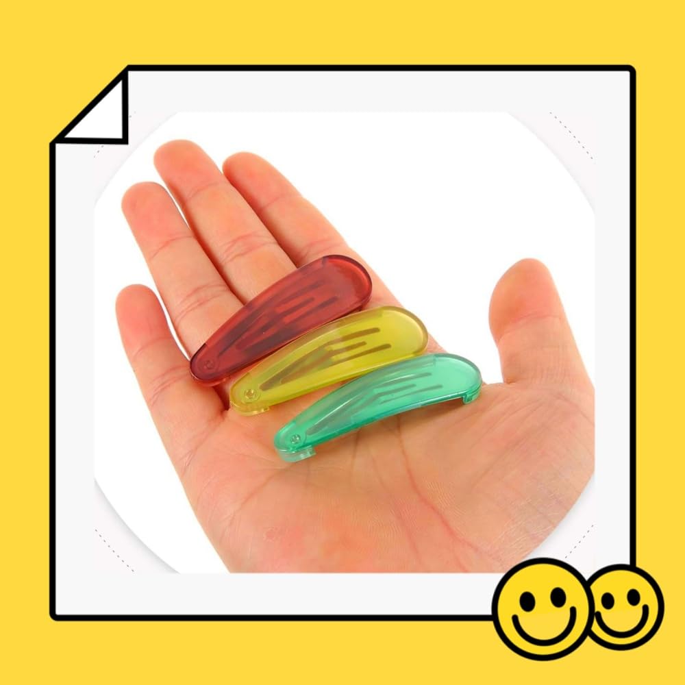 Colorful Snap Hair Clips, 14 Pack, Rainbow Colors, Teardrop Shape Metal No Slip Snap Hair Barrettes for Toddler, Premium Cute Colorful Kids Fine Hair Clips Accessories for Little Girls Women Teens