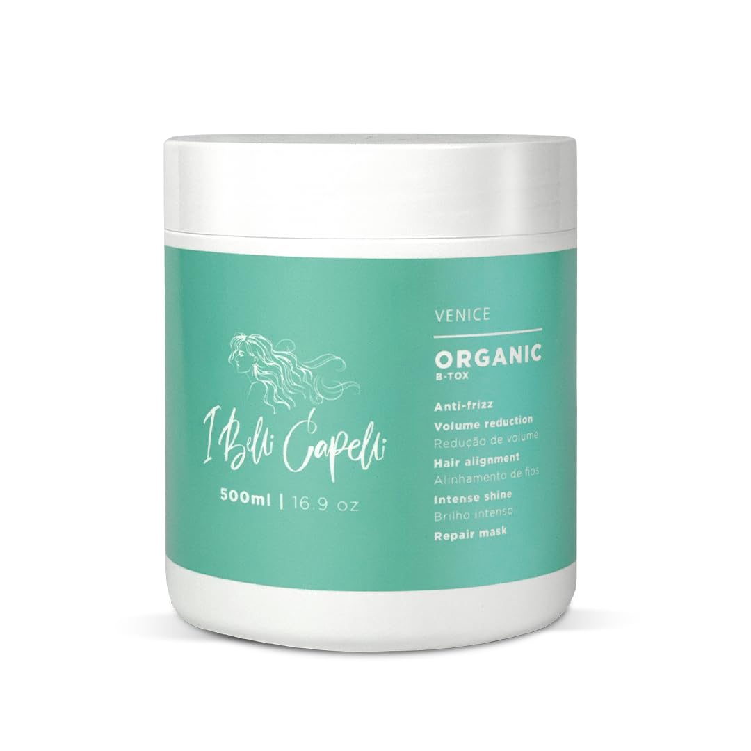 I Belli Capelli Venice Botox Hair Treatment - Reduce Frizz, Smoothness, Rejuvenates Dry and Damaged Hair, Deep Hydration, Volume Control,-Formaldehyde-Free, Organic Hair Botox (17.6 oz/500 ml)