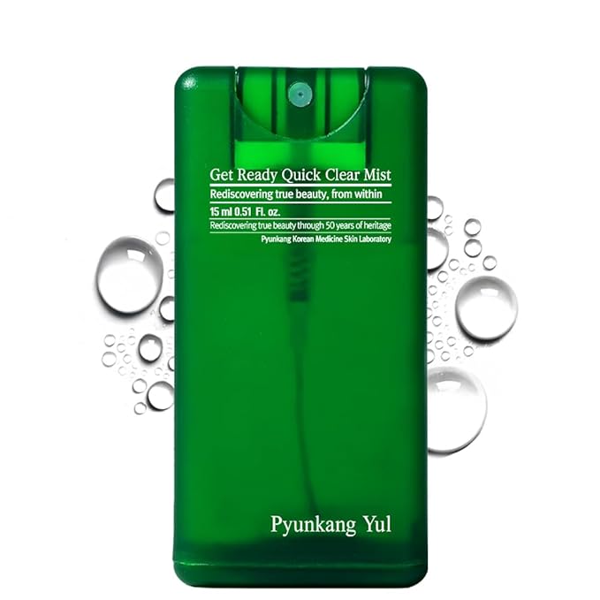 Pyunkang Yul [PKY] Ultimate Get Ready Quick Clear Mist for Sensitive Skin, Intensely Calms & Soothes Redness with Cica & Tea Tree, Compact size, Korean Skincare (0.51 Fl. oz, 15ml)