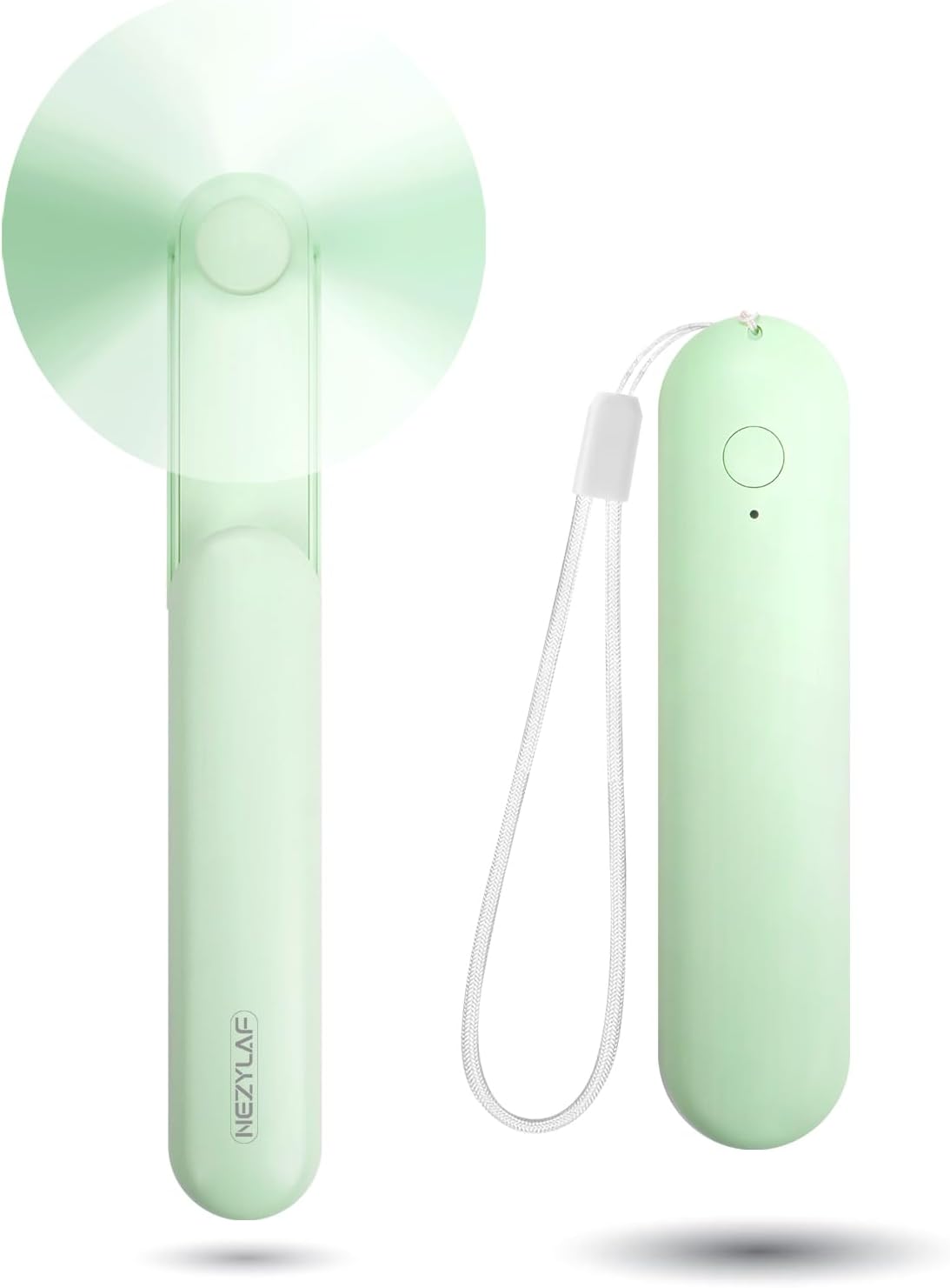 Nezylaf Portable Mini Handheld Fan, Small Rechargeable Personal Fan with Pocket Power Bank Design for Travel/Women Gifts/Disney World Accessories/Theme Park Essentials