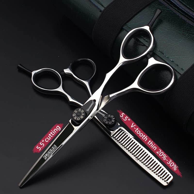 5.5Inch Japanese 440C Laser Hair Cutting Salon Professional Hairdresser Thinning Haircuts Set