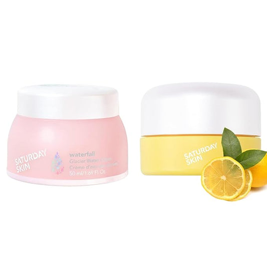 Saturday Skin Yuzu Eye Cream Vitamin C Wide lluminating Under Tight Eye Cream and Face Moisturizer Water Face Cream Natural Oil free Gel Type Cream From Alaska Glacier Water