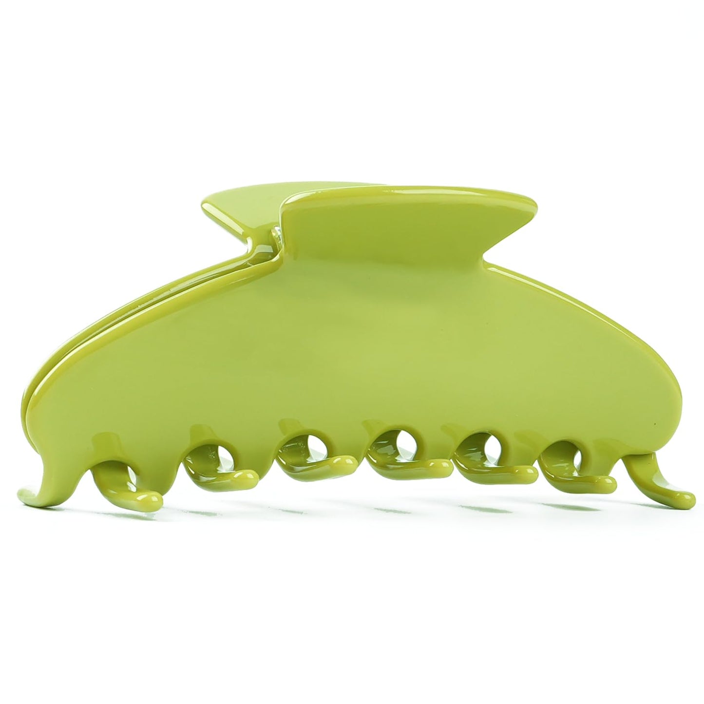 MAORULU Cute Claw Clip for Women – 4'' Large Acetate Hair Clips for Thick Thin Curly Long Hair, Durable Hair Clamps Non-slip Y2K Jaw Clip, Strong Hold, Stylish French Design (Avocado)