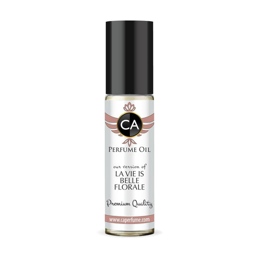 CA Perfume Impression of La Vie Belle Florale for Women Fragrance Oil Floral Fruity Scent Long Lasting Perfumes for Women Travel Size TSA Ready Mini Parfum Body Oil Roll-on 0.33 Fl Oz 10ml