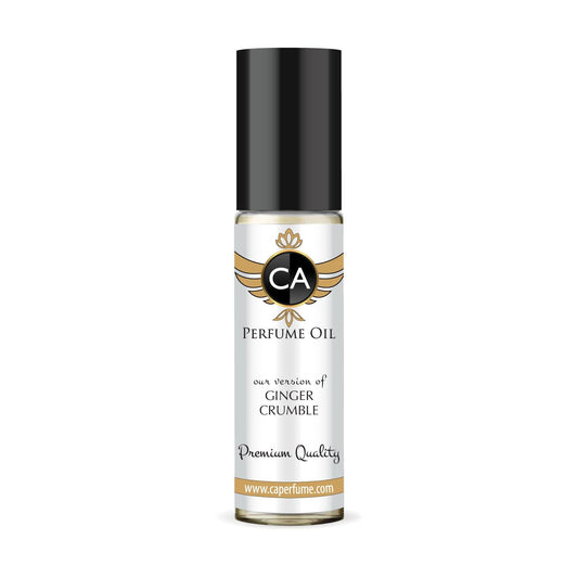 CA Perfume Originals Ginger Crumble Unisex Fragrance Oil Gourmand Scent Long Lasting Perfumes for Women & Men Travel Size TSA Ready Mini Parfum Body Oil Roll-on 0.33 Fl Oz 10ml