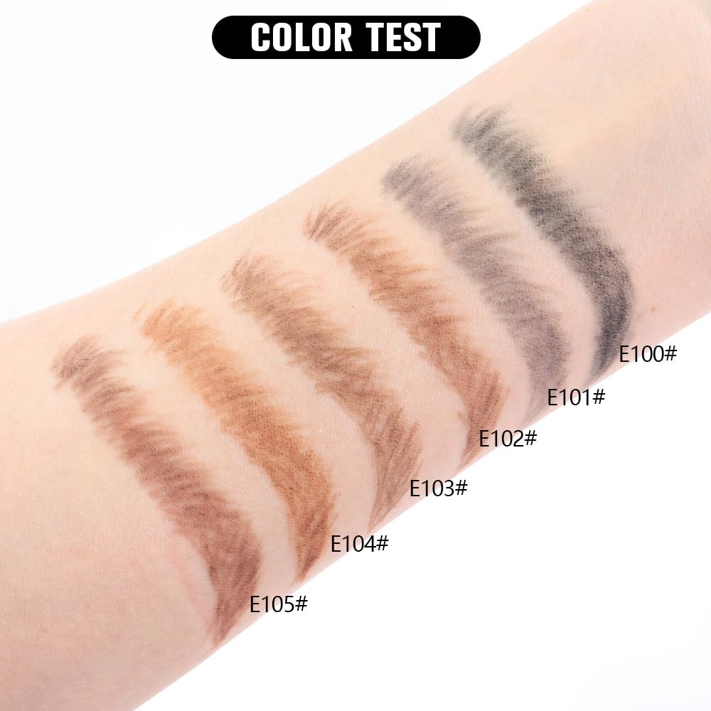 12Pcs Long Eyebrow Pencils Set - Black Natural Look, for Eyebrows & Eyeliner, Waterproof & Sweat-Proof Wooden Hard-Core Brow Pencil with Sharpener, Long Lasting Makeup Kit for Beginners 100#