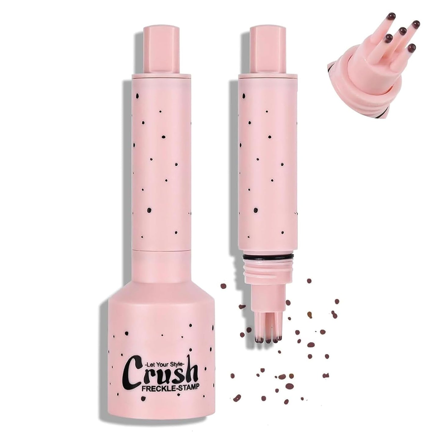 Faux Freckle Stamp for Girls and Women,Long Lasting Quick-drying Waterproof 5 Points Freckle Pen,Get Natural Lifelike Sunkissed Face Freckle Makeup Gift on Birthdays (03 Deep)