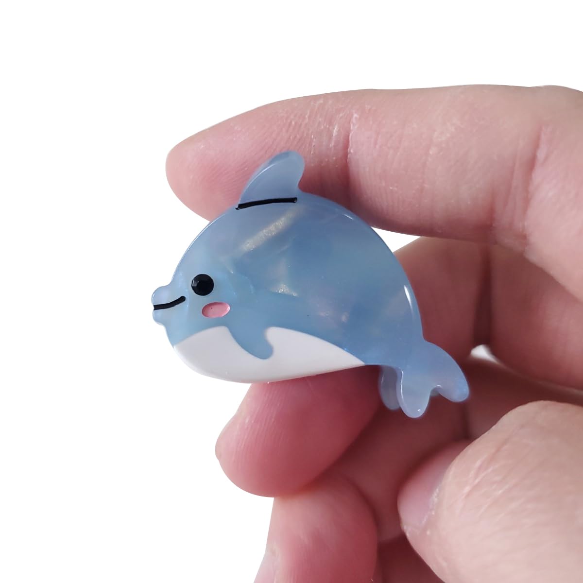 Mini Dolphin Hair Clips,Cellulose Acetate Hair Clips,Small Claw Clips for Girl,Hair Accessories,Pack of 2