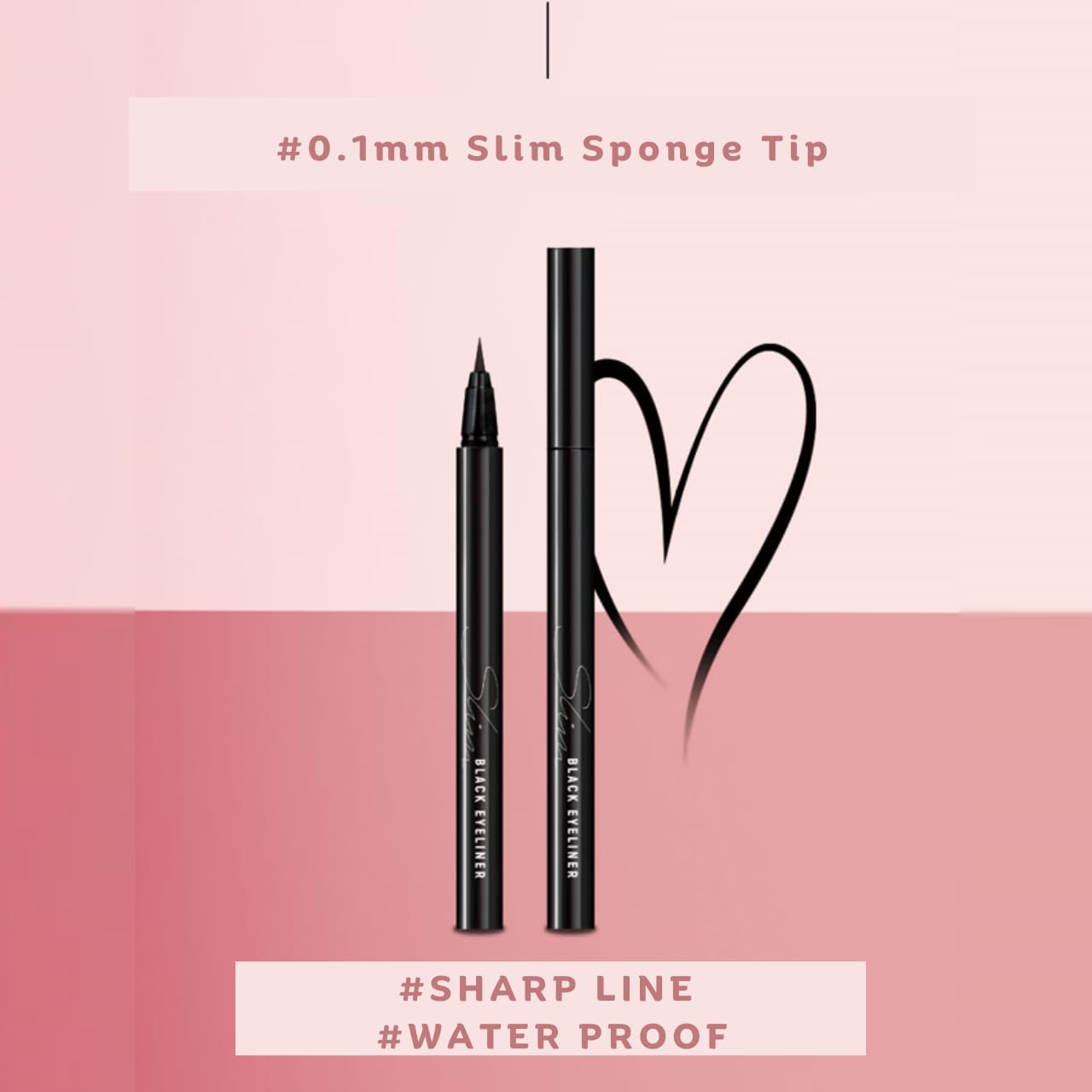 [thebom] Ultra-Fine Slim Eyeliner Waterproof Liquid Eye Makeup (Brown,1ea)