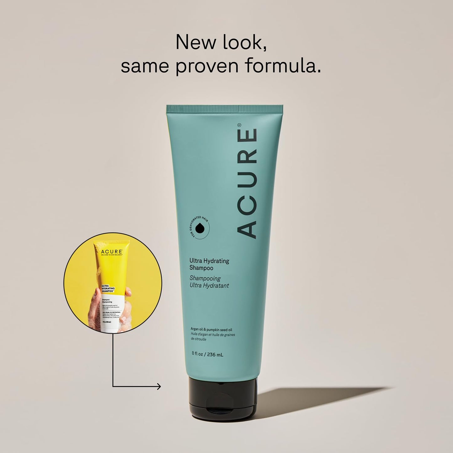 Acure Ultra Hydrating Shampoo - Moisturizing Shampoo for Women & Men, Moisturize and Soften Fine, Dry, Damaged, Color Treated Hair & Scalp w/ Argan Oil, Vegan, Paraben Free, Sulfate Free - 8 fl oz