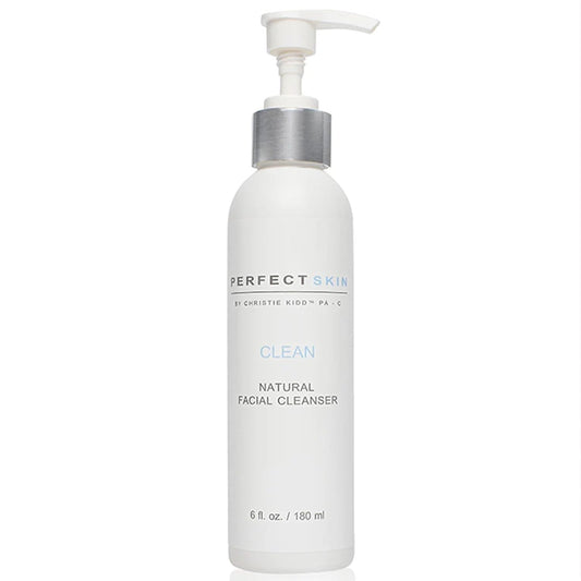 PERFECT SKIN BY CHRISTIE KIDD, PA-C Clean Natural Facial Cleanser – Gentle Face Wash with Aloe, Olive Leaf & Tea Tree – Soothes, Hydrates, Deep Cleans Pores – 6 fl oz (180 ml)