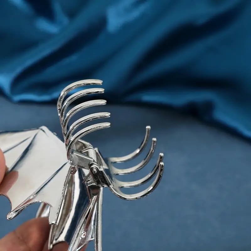 ﻿Bat Hair Clips-Metal Black Alloy for Halloween Hair Clips Nonslip Terror Ghost Bat Strong Hold Hair Jaw Hair Accessories