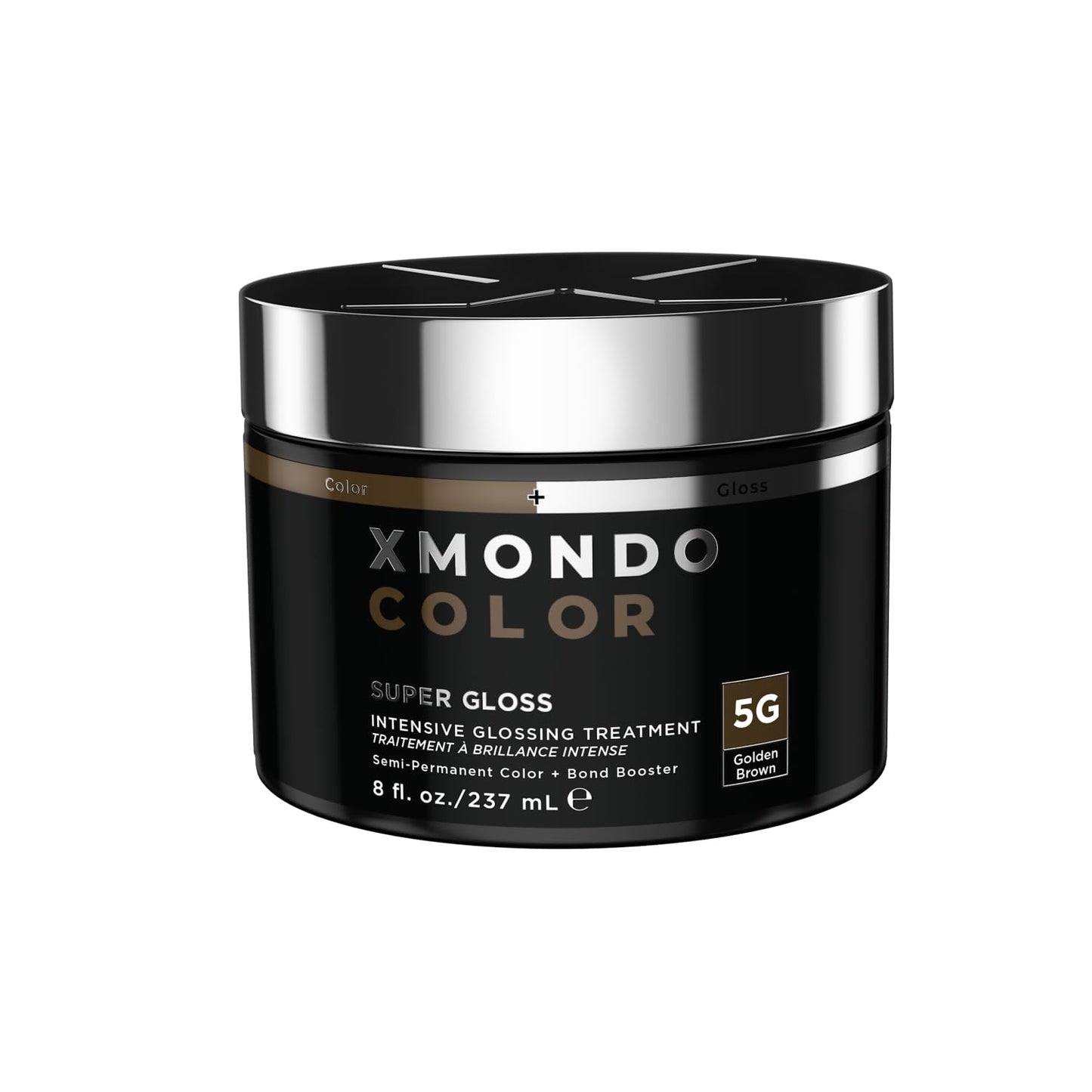XMONDO Color 5G Golden Brown Color Depositing Mask & Glossing Treatment Infused with Bond Boosters for Nourishment, Revitalize & Repair, Vegan Formula, 8 Fl Oz