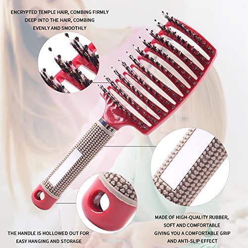 Magical Ultra Detangling Brush for Wet or Dry Hair, Detangler Brush, Fast Drying Styling Massage Hairbrush for Men, Women and Kids (Rainbow-C)