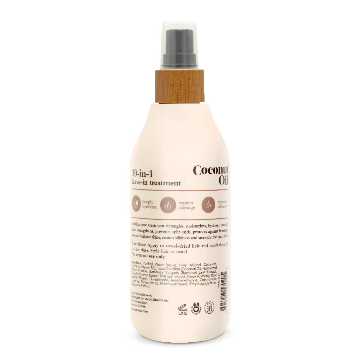 Oliology Coconut Oil 10-in-1 Multipurpose Spray - Leave in Treatment for All Hair Types | Detangles, Controls Frizz, Hydrates & Moisturizes | Made in USA, Cruelty Free & Paraben Free (8.5 oz)