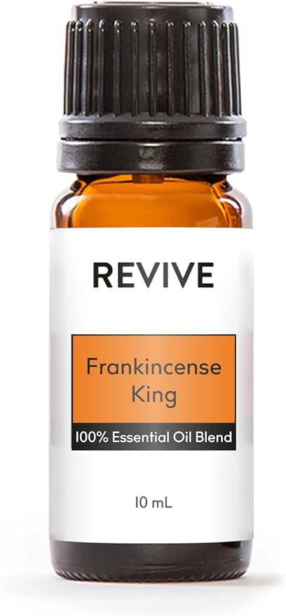 Frankincense King 10mL Essential Oil Blend by Revive Essential Oils - 100% Pure Therapeutic Grade, for Diffuser, Humidifier, Massage, Aromatherapy, Skin & Hair Care