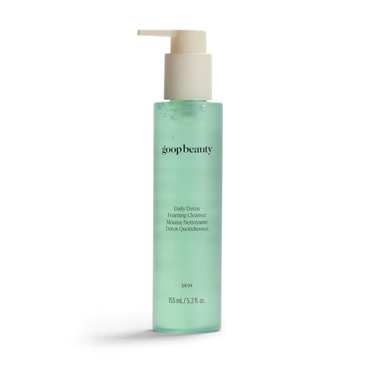 goop Beauty Daily Detox Foaming Cleanser | Hydrating Face Wash to Remove Makeup, Oil, & Dirt | Malachite, AHAs, & Glycerin | 5.2 fl oz