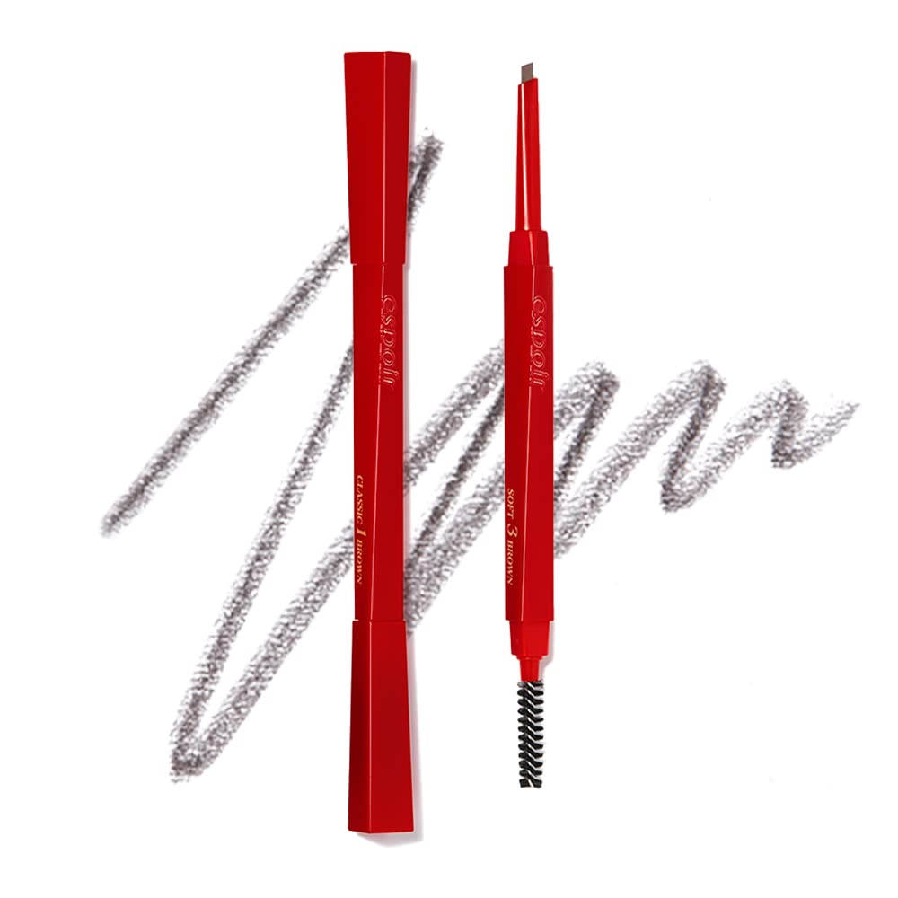 Espoir The Brow Balance Pencil #2 Cool Gray | Eye Brow Pencil that's Natural and Easy to Draw without Clumping | A Detailed and Rich Eyebrow Texture | Korean Makeup