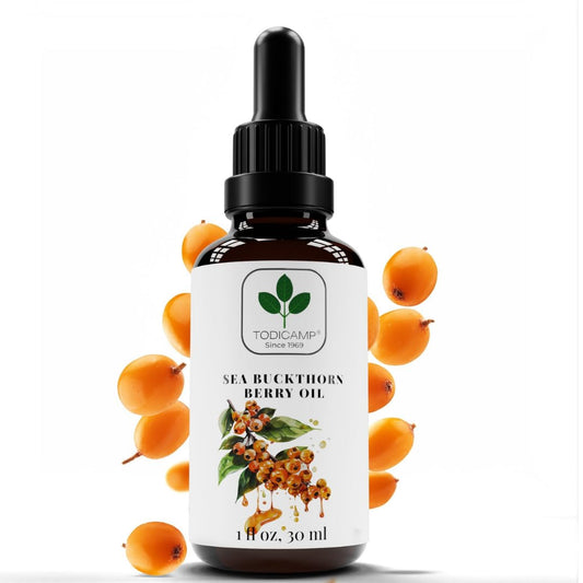 Sea Buckthorn Oil - 1 fl oz Cold-Pressed Sea Buckthorn Berry Oil - Seabuckthorn for Face, Hair, Body & Supplement