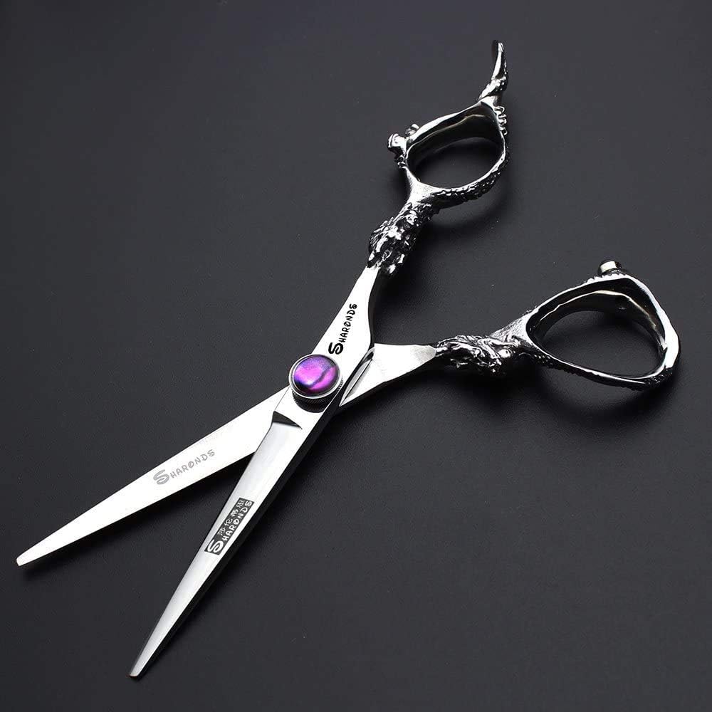 7/8-inch Personalized Scissors Salon Hairstyle Scissors Stainless Steel Hair Styling Tools (6 inch 2pc-C)