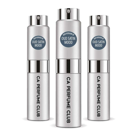 CA Perfume Impression of Oud Satin Mood for Men Amber Woody Scent Long Lasting Cologne for Men Eau De Parfum Travel Size Refillable Atomizer Spray 0.27 Fl Oz 8ml