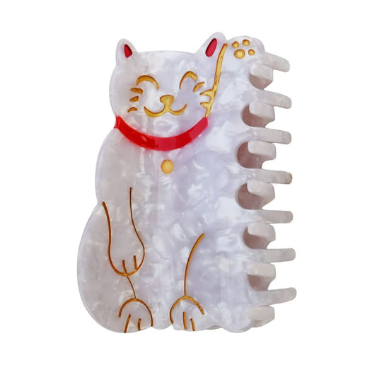 Lucky Cat Hair Clips,Cellulose Acetate Hair Clips,Small Claw Clips for Girl,Hair Accessories