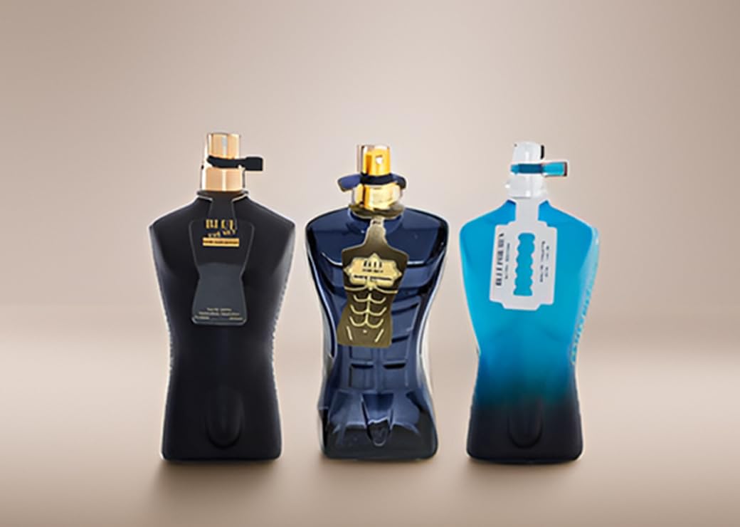 META-BOSEM 3-Pc Set Cologne Can Type Bottle Collection (Blue for Men Ultra Edition+Gold Edition+Ultra Noir), Eau de Toilette Natural Spray - Masculine Scent (Pack of 3) Each 3.4 Fl Oz, Total 10.2 Oz