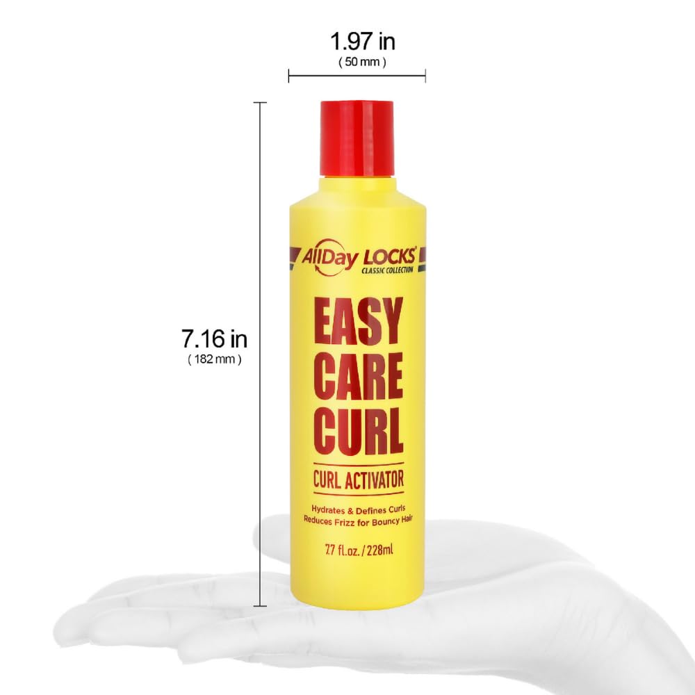 AllDay Locks Classic Easy Care Curl Activator (7.7 oz) | Hydrating & Frizz-Free Curl-Enhancer Milk | Nourish, Replenish & Define Curly Hair | Springy, Flexible Hold | 7.7 oz