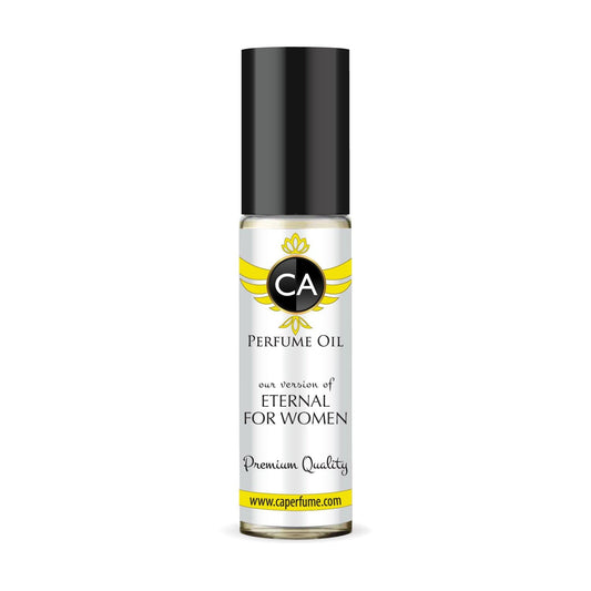 CA Perfume Impression of Eternal For Women Fragrance Oil Amber Floral Scent Long Lasting Perfumes for Women Travel Size TSA Ready Mini Parfum Body Oil Roll-on 0.33 Fl Oz 10ml