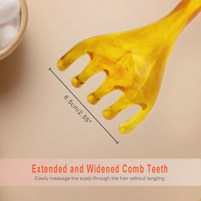 Scalp Massager Handheld Head Massager Resin Guasha Large Size Wide Design Head Scratcher Relax Massage Tool