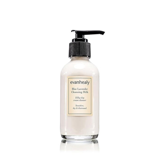 evanhealy Blue Lavender Cleansing Milk | Soothe & Calm Reactive Skin | Moisturizing Gentle Deep Clean For Sensitive Skin