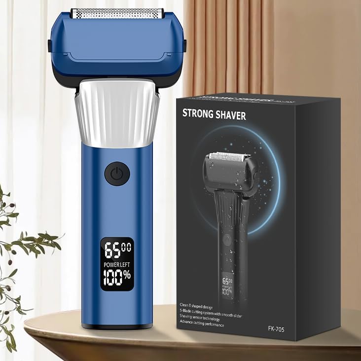 5-Blade Cordless Electric Razor for Men, 2-Speed Electric Shavers for Men Face, Close Shaving Men's Foil Shaver for Coarse Hair Wet/Dry USB-C Fast Charging &100 Min Runtime - Travel-Ready & Giftable