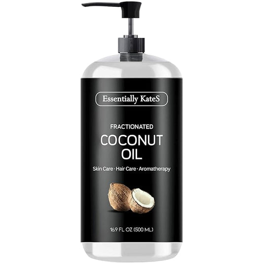 Fractionated Coconut Oil - Body & Hair Carrier Oil, 16.9 Fl Oz (500ML), No Scent