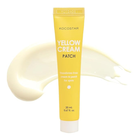 Yellow Cream Patch | Proactive Spot Care with Sulfur and BHA, Salicylic Acid Blemish Care, Cream to Patch Formula, Makeup-Friendly, Hydrating & Soothing, Korean Skincare, 0.67 fl oz.