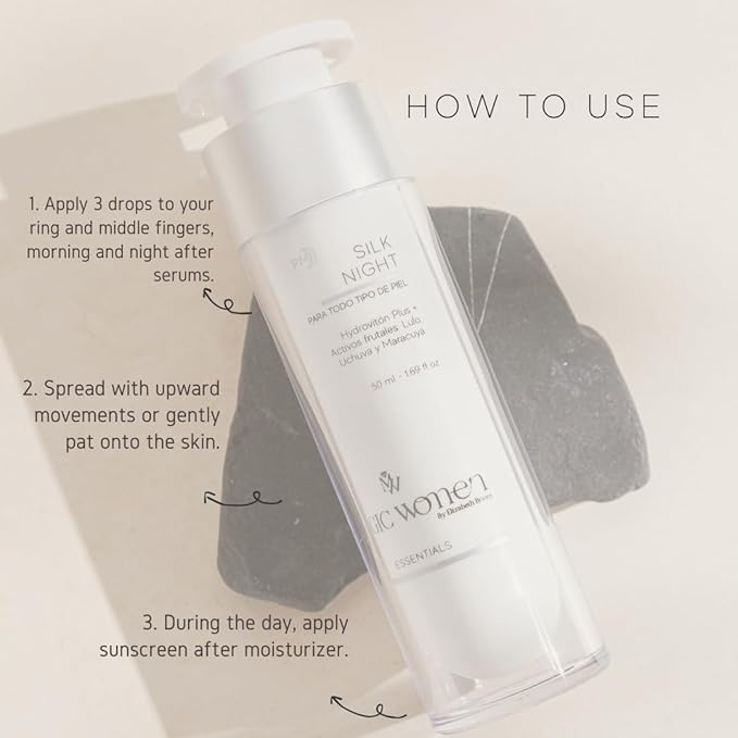 Silk Night Cream – Hydrating Face Moisturizer with Hidroviton Plus, Bioemulsión LUM & Vitaloe – Night Cream for Normal to Dry Skin – 50 ml