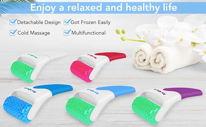 LitleFoxAR Ice Roller Fit for Uniser Skin Care, Face, Eyes and Body Special Massager Roller Puffiness Migraine Pain Relief and Minor Injury (Color White)