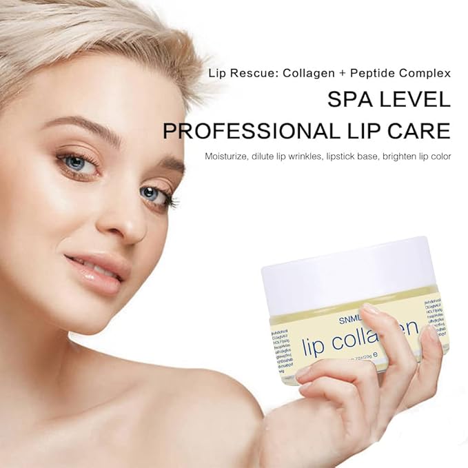 Lip Collagen Plumper Moisturizing Lip Repairing Sleeping Mask with Squalane Fade Lip Lines Hydrating Lip Treatment for Remove Dead Skin Beauty Care
