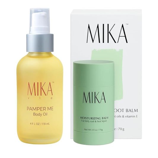 Body Oil & Foot Balm Duo – Organic Moisturizing Skincare Set | Hydrating, Non-Greasy, Clean Beauty | Vegan, Paraben & Phthalate Free