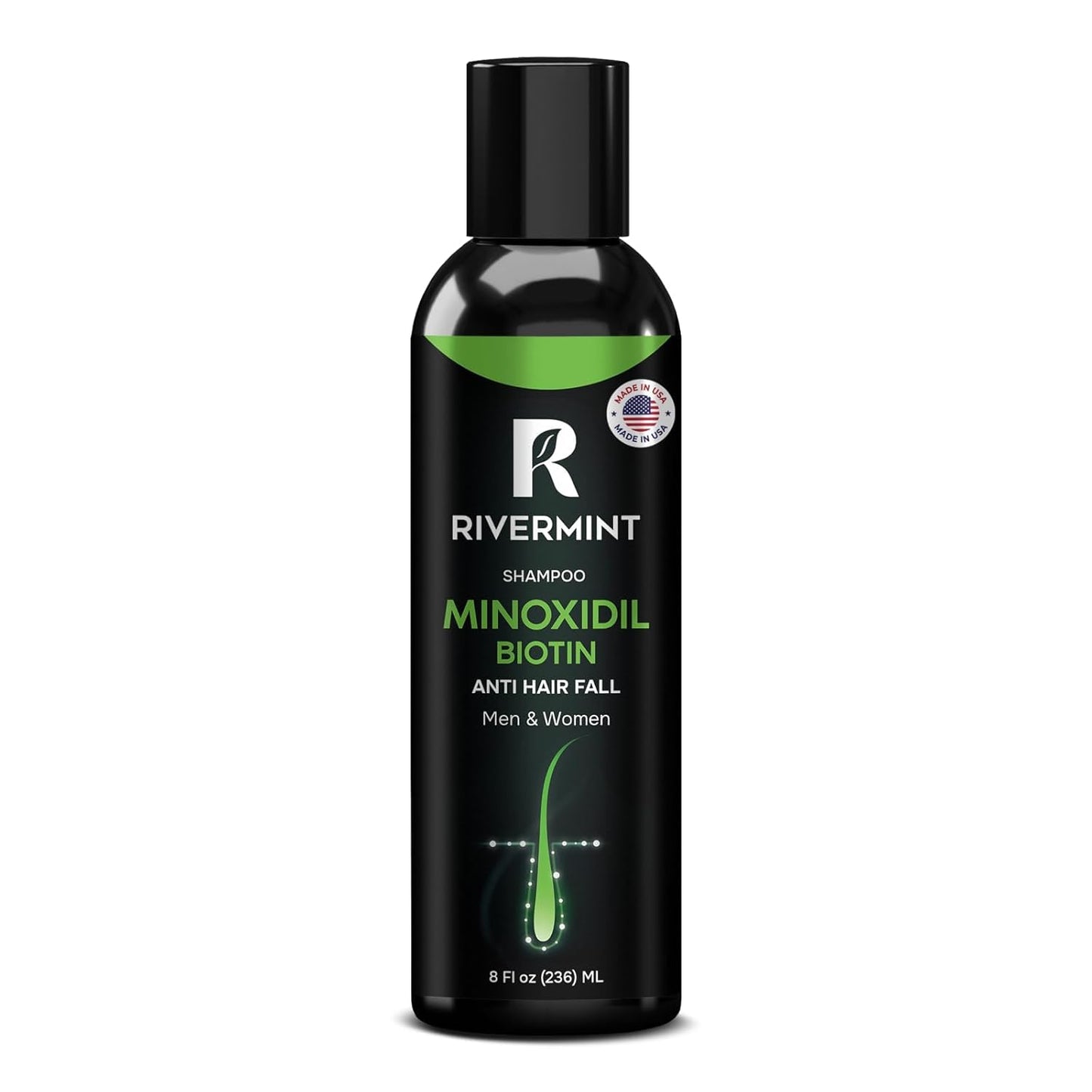 Generic Rivermint Shampoo with Hyaluric Acid and Biotin: Hair Growth Stimulant for Men and Women, anti hair loss - Made in the USA