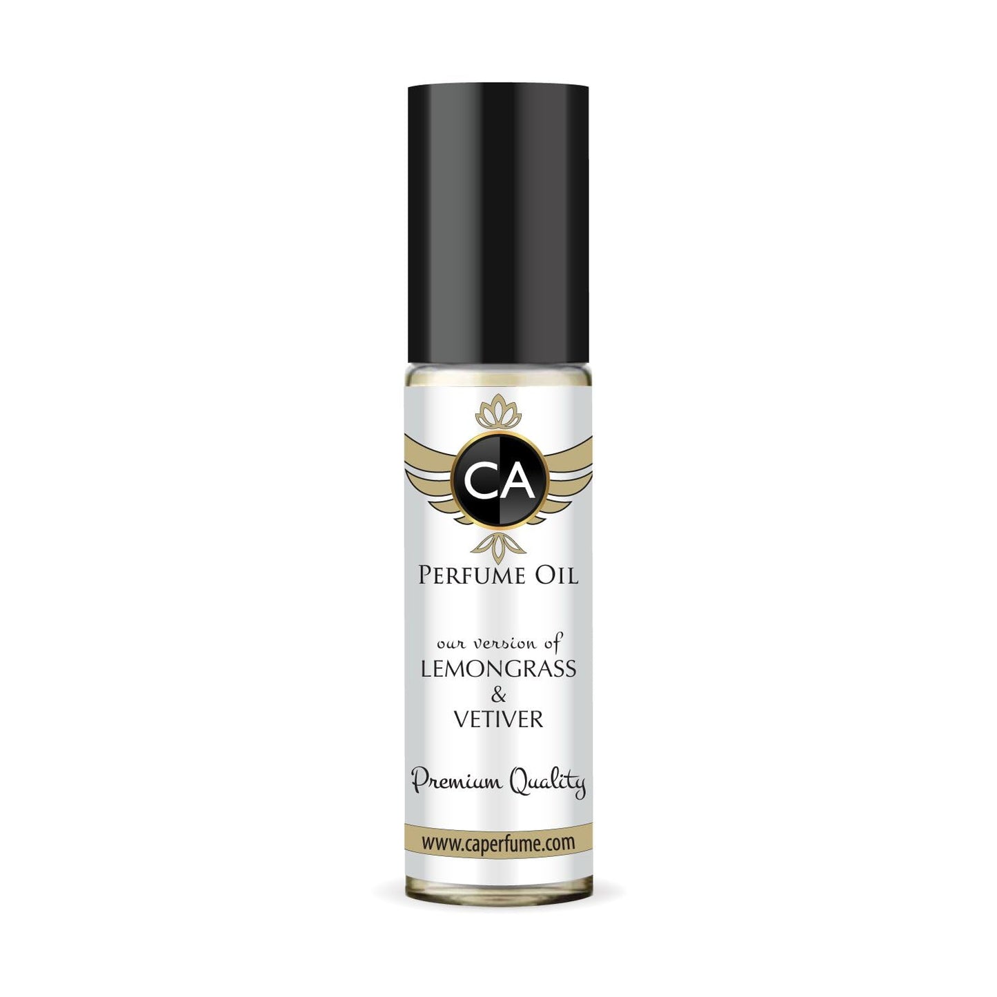 CA Perfume Impression of Lemongrass & Vetiver Unisex Fragrance Oil Woody Aromatic Scent Long Lasting Perfumes for Women & Men Travel Size TSA Ready Mini Parfum Body Oil Roll-on 0.33 Fl Oz 10ml
