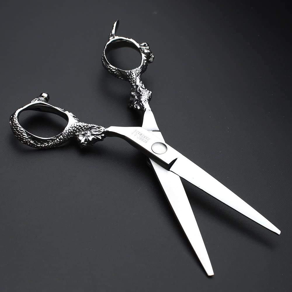 7/8-inch Personalized Scissors Salon Hairstyle Scissors Stainless Steel Hair Styling Tools (6 inch 2pc-C)