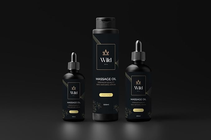 Libido Black Opium Luxurious Lavender Massage Oil Mineral, Grape Seed, Jojoba & Lavender Skin Moisturization Hair Nourishment Hydration, Elasticity, Vegan & Natural (250ml)