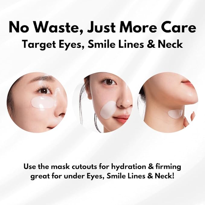 OHMYPURE Hydrogel Collagen Face Mask 2+2EA K-Beauty Luxury Bundle (AntiWrinkle 2ea, Vegan Mucin 2ea) (Sampler 4)