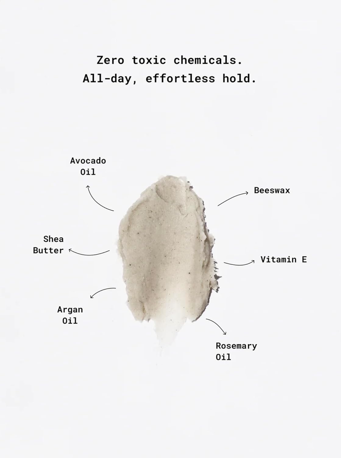 Woolly's Arctic Clay Pomade - 100% All Natural Hair-Healthy Ingredients. All day, flexible hold. Easy washout. Low Shine, Natural Finish.