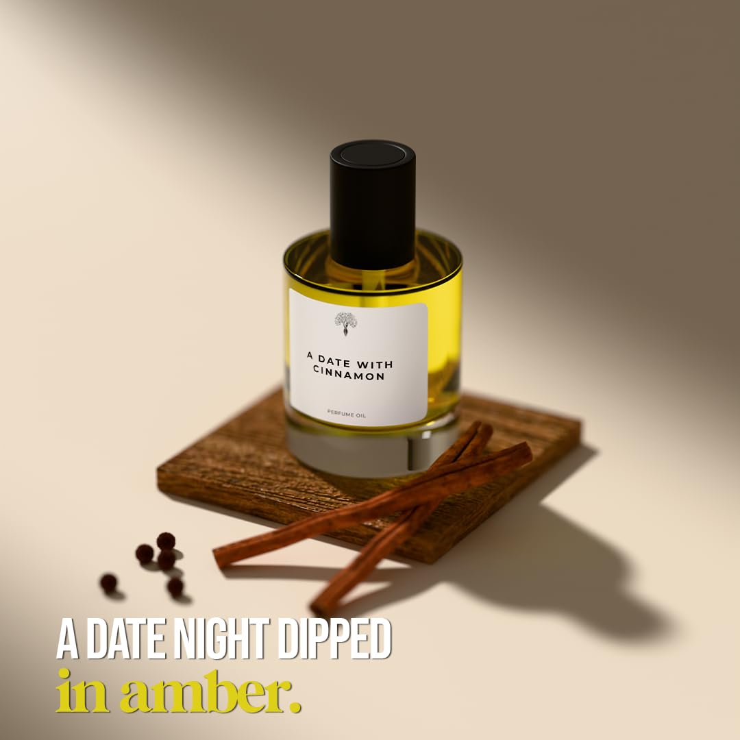 Eternal perfume oils for Women and Men- Eau De Perfum - A Date with Cinnamon Concentrated Perfume Insp by Khamara Qahwa - Alcohol Free Scent - Long Lasting Designer Perfumes 50ml+30ml (Pack of 2)