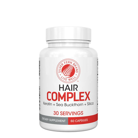 Silver Fern Hair Complex Hair Supplement - Each Bottle Contains a 30-Day Powder Supply - 1 Bottle